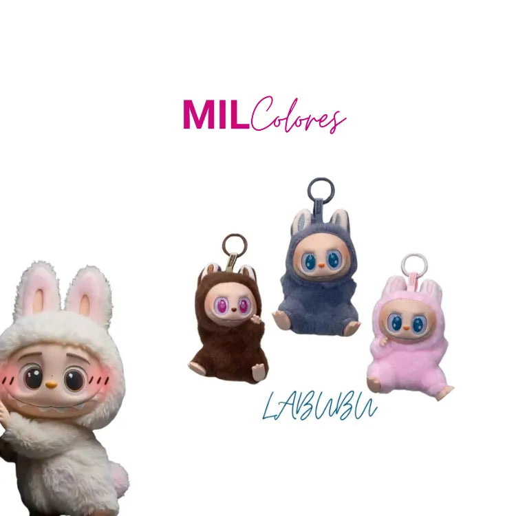 Llavero labubu peludo