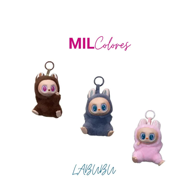 Llavero labubu peludo