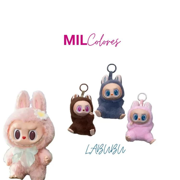 Llavero labubu peludo