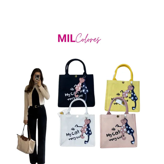 Cartera De Mano Mujer Gatos